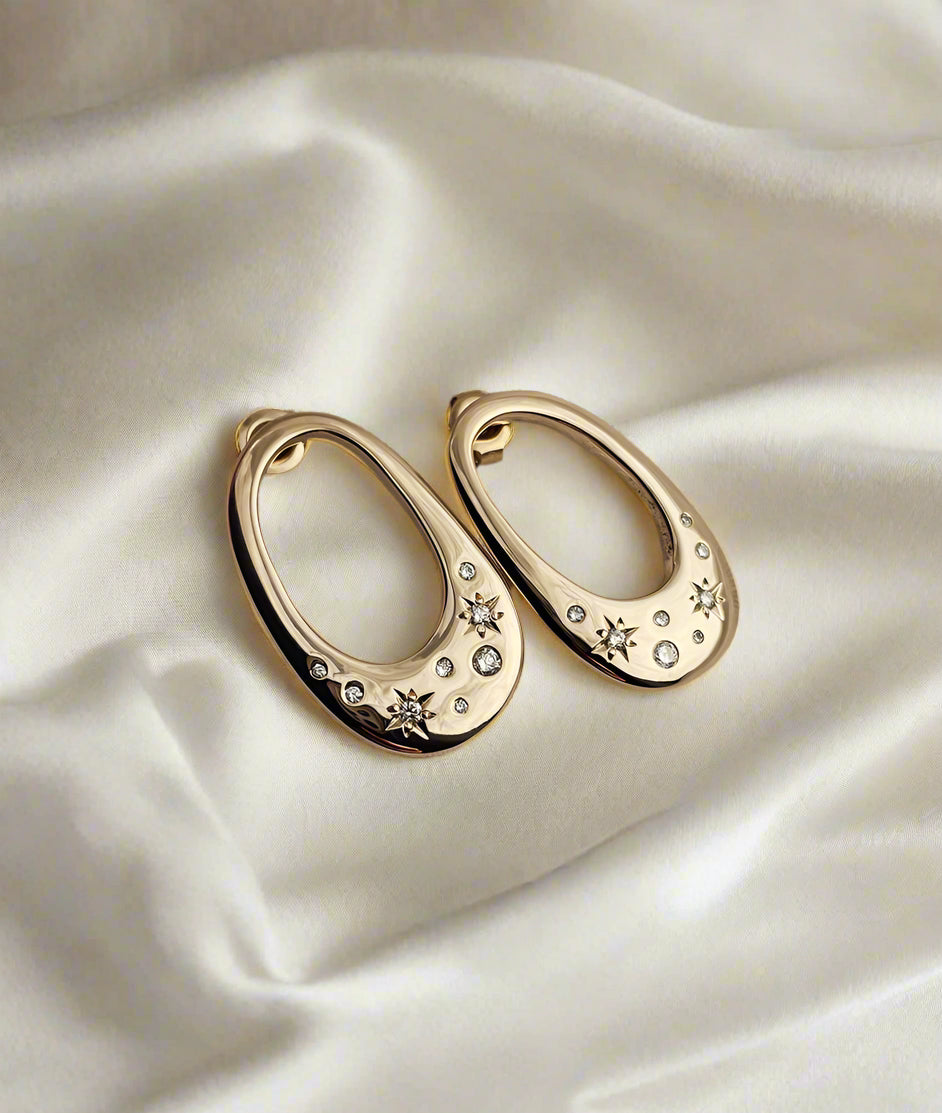 Cosmos Large Organic Earrings