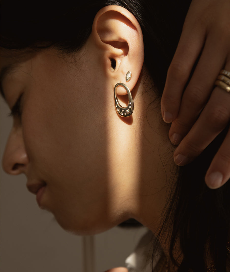 Cosmos Large Organic Earrings