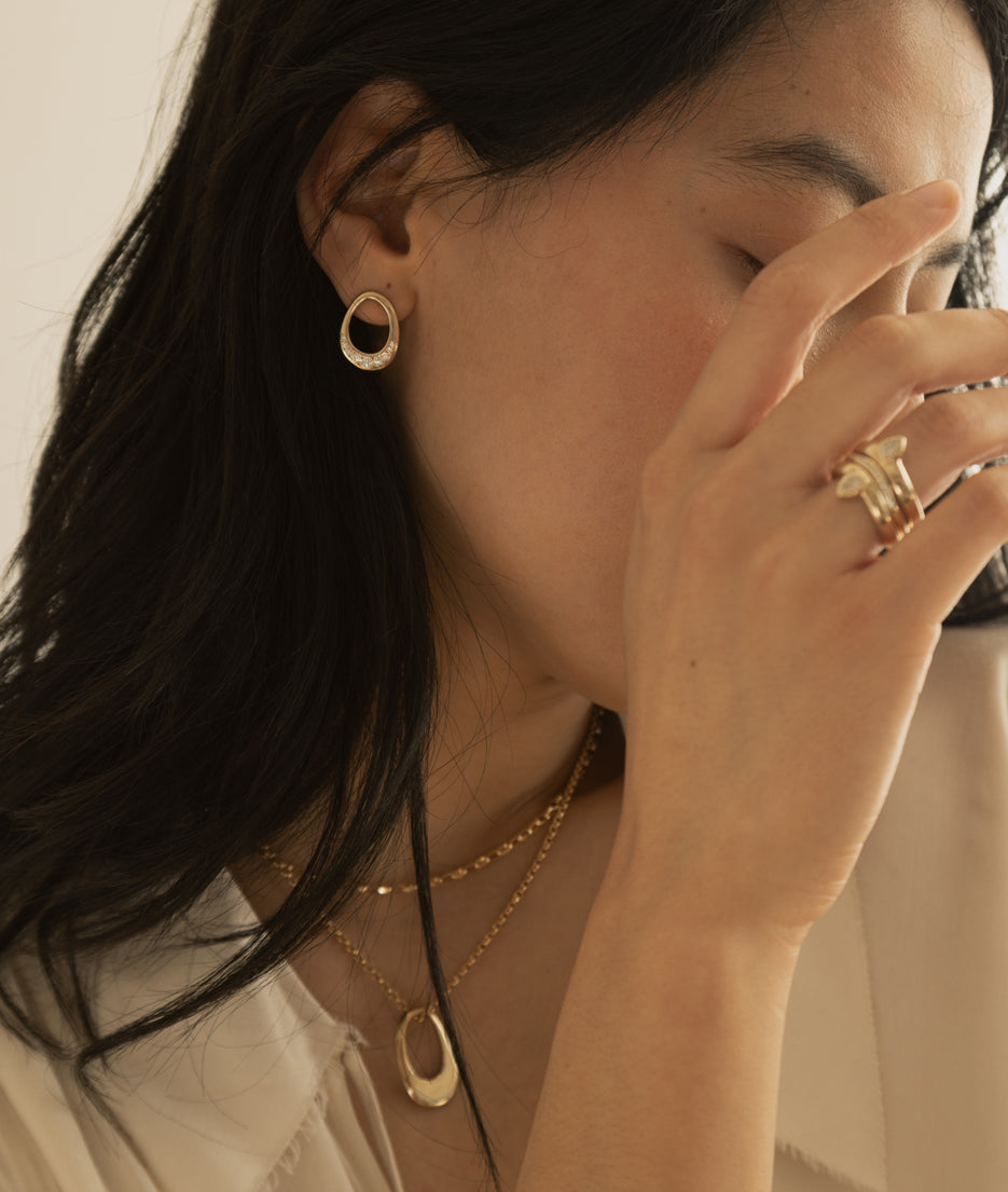 Shimmer Small Organic Earrings