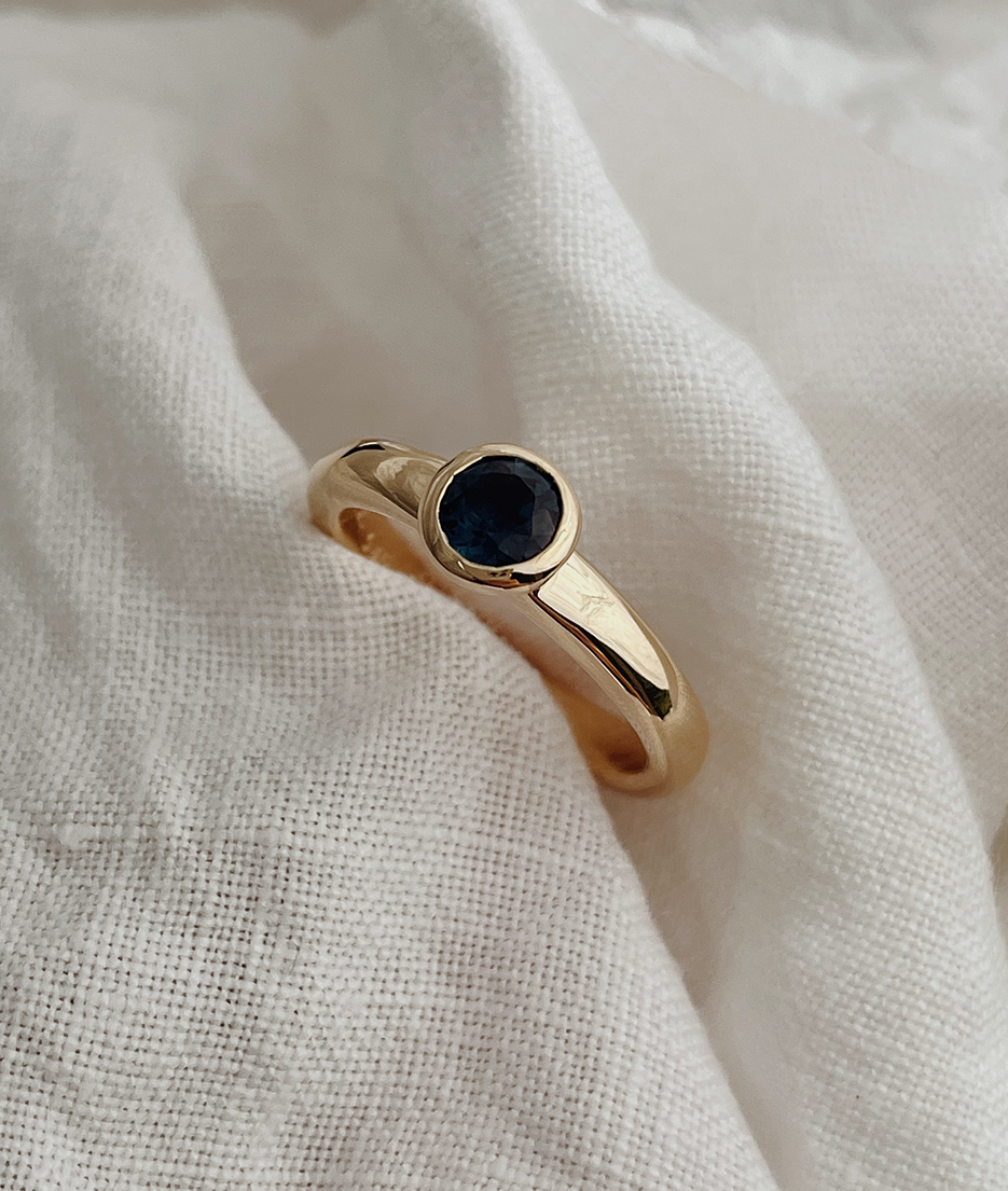 Sapphire Solitaire Ring RUUSK jewellery