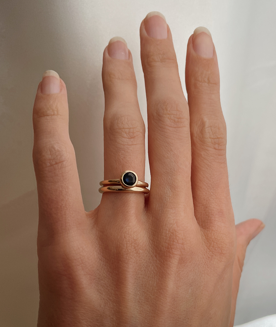 Sapphire Fine Solitaire Ring RUUSK jewellery