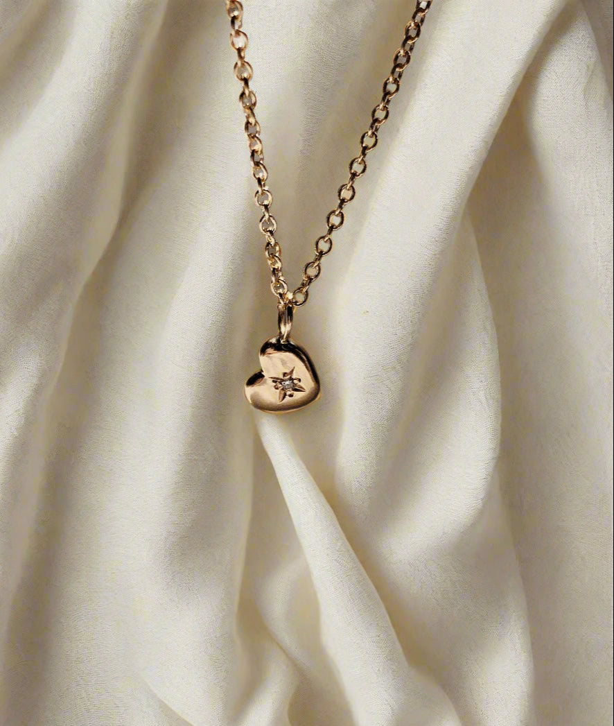 Tiny Heart of Gold necklace - RUUSK