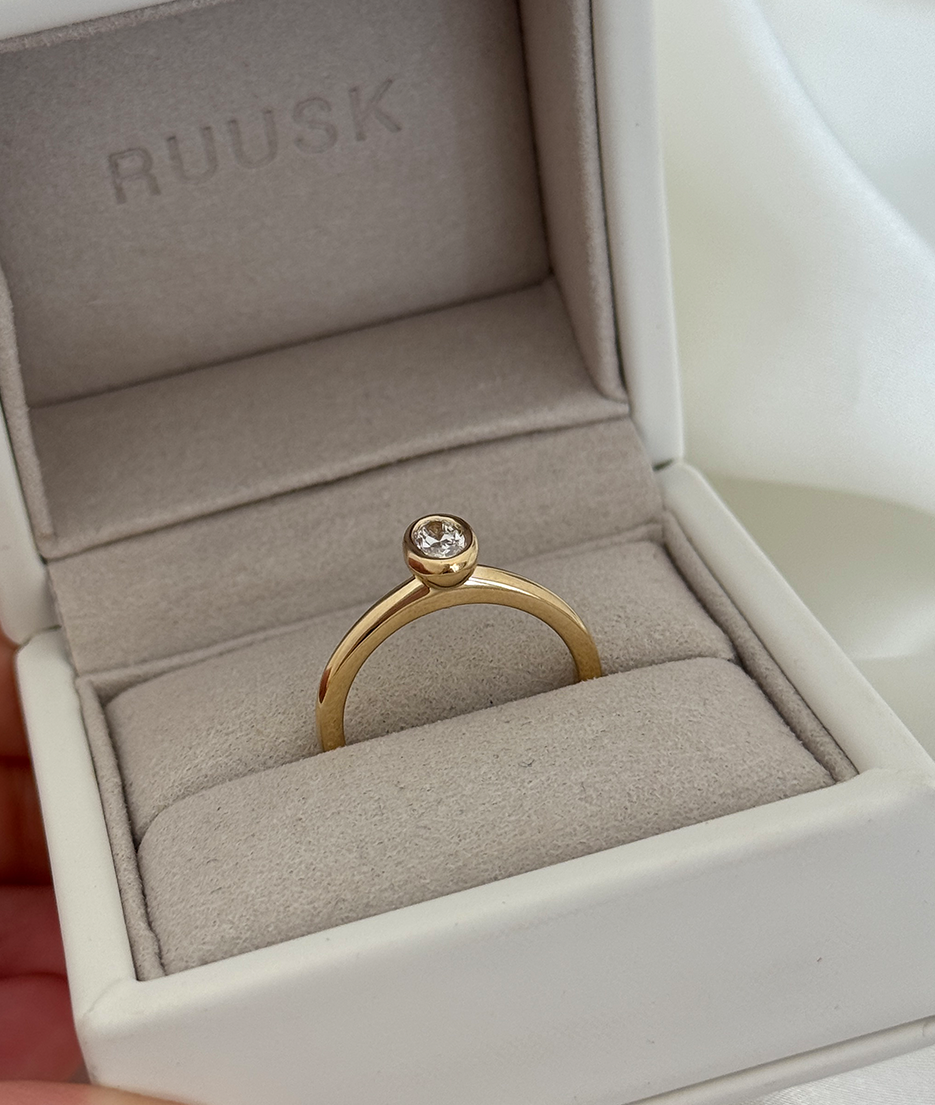Fine Oval Diamond Solitaire