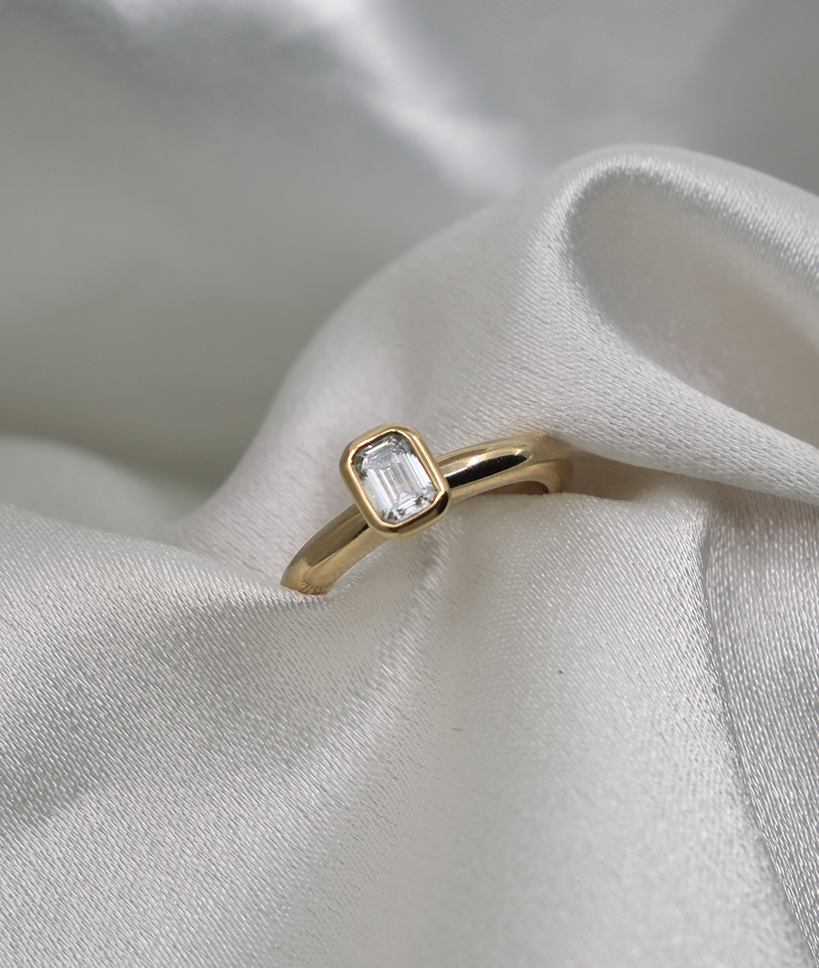 0.5ct Emerald Cut Diamond Solitaire