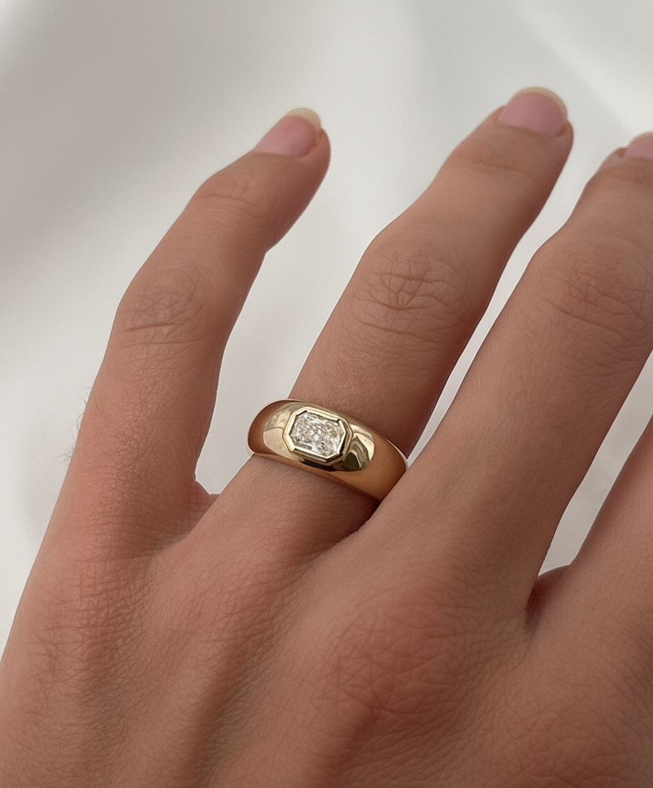 0.5ct Radiant Diamond Jupiter Ring