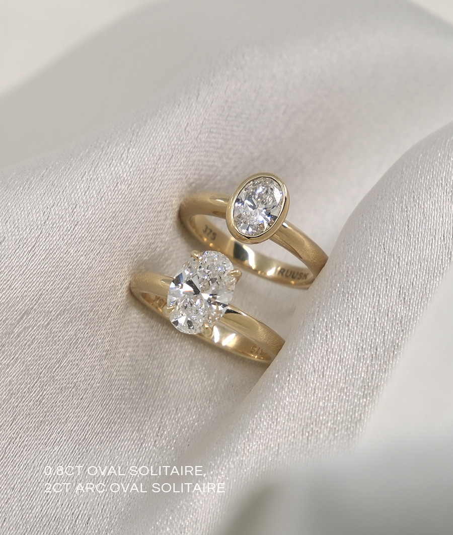 Arc Oval Solitaire • Natural Diamond