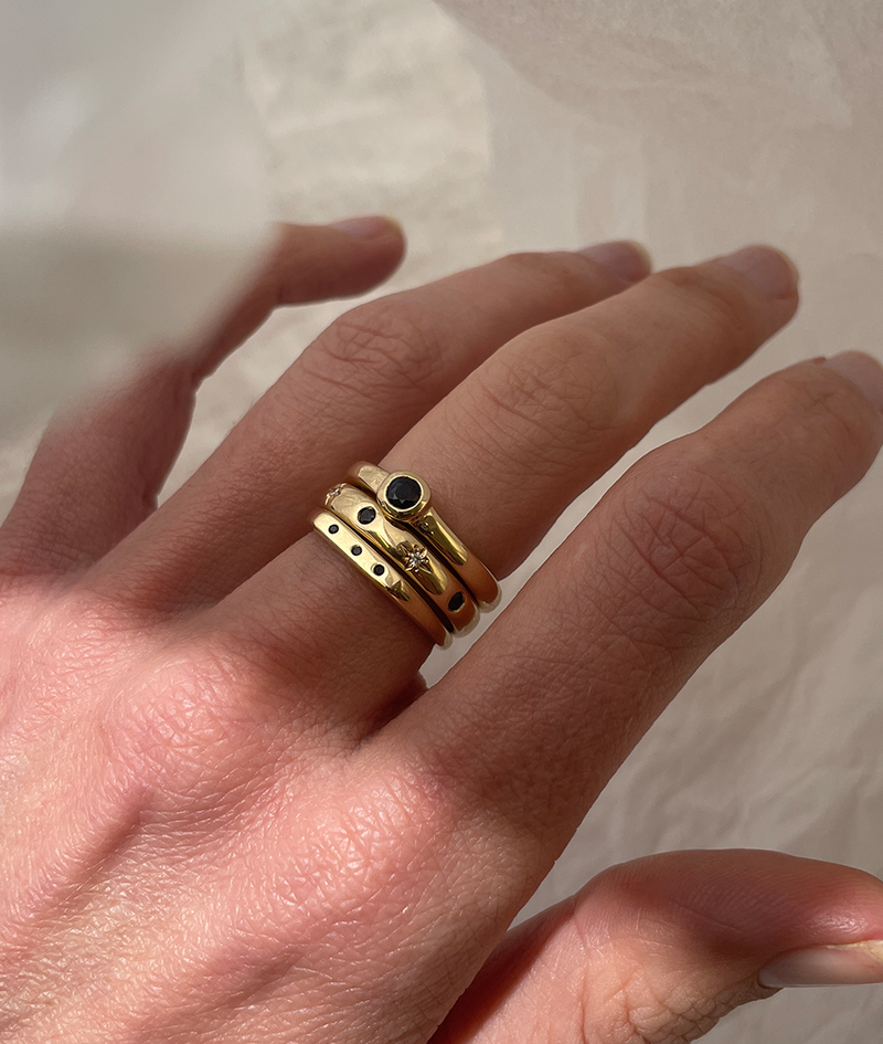 Sapphire Mini Solitaire ring