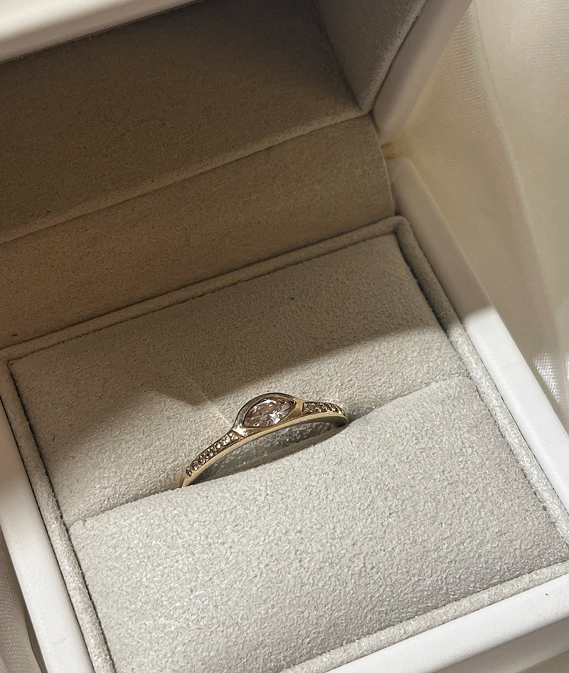 Champagne Diamond Guardian ring