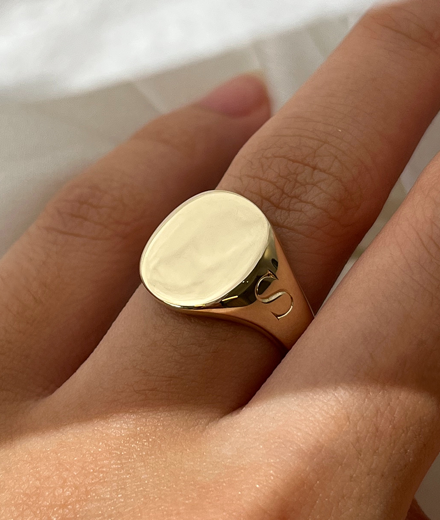 Hand Engraved Classic Large Signet