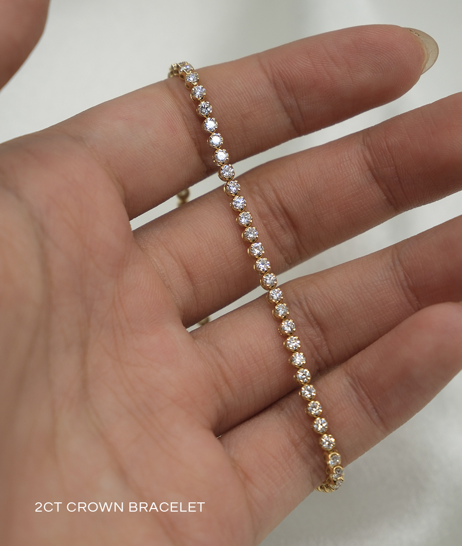 Crown Tennis Bracelet