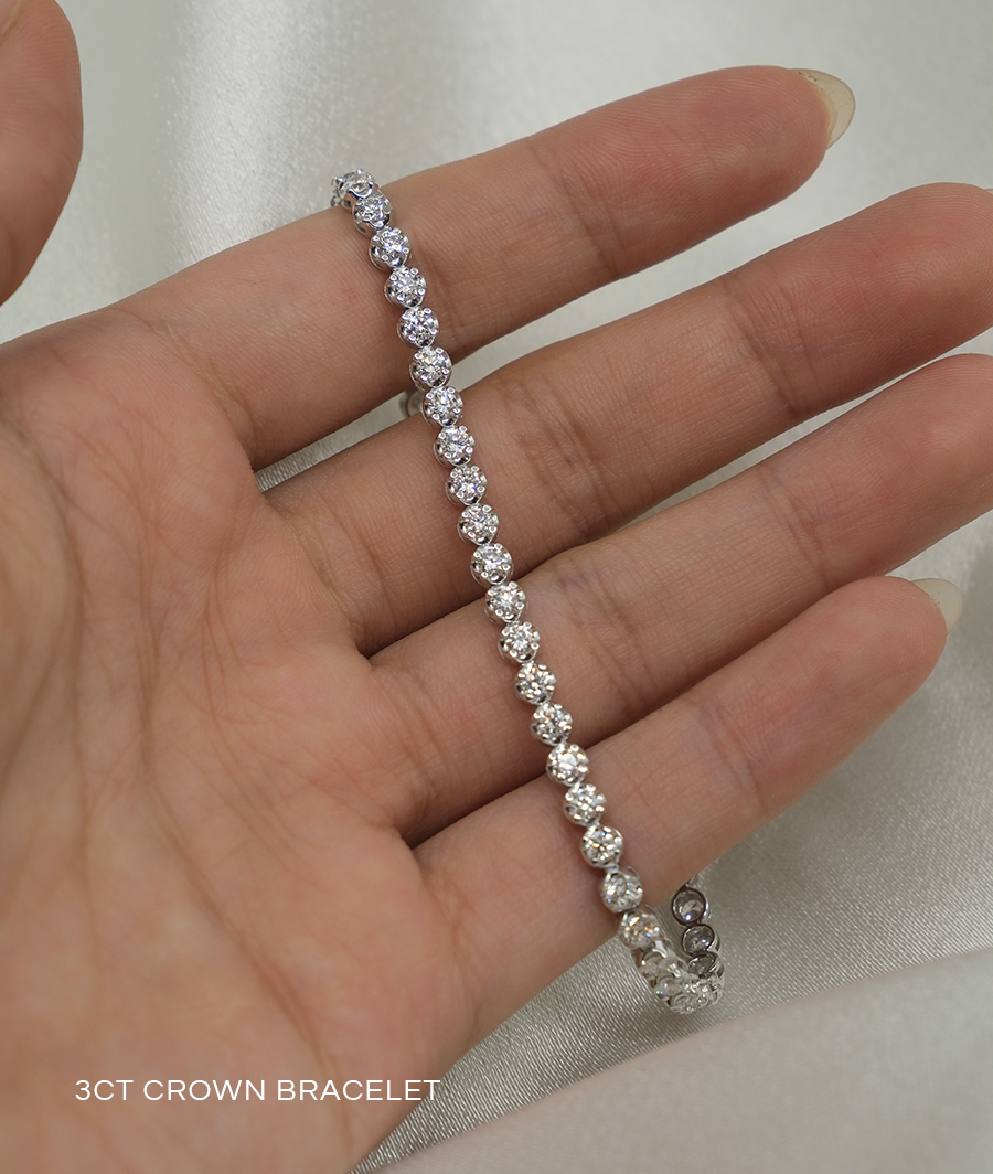 Crown Tennis Bracelet