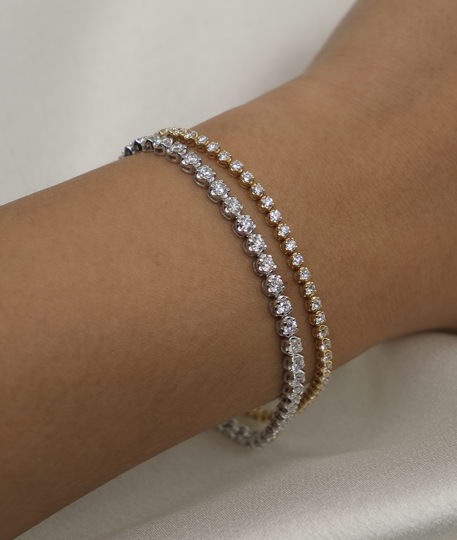 Crown Tennis Bracelet