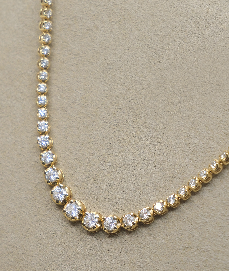 Crown Tennis Necklace