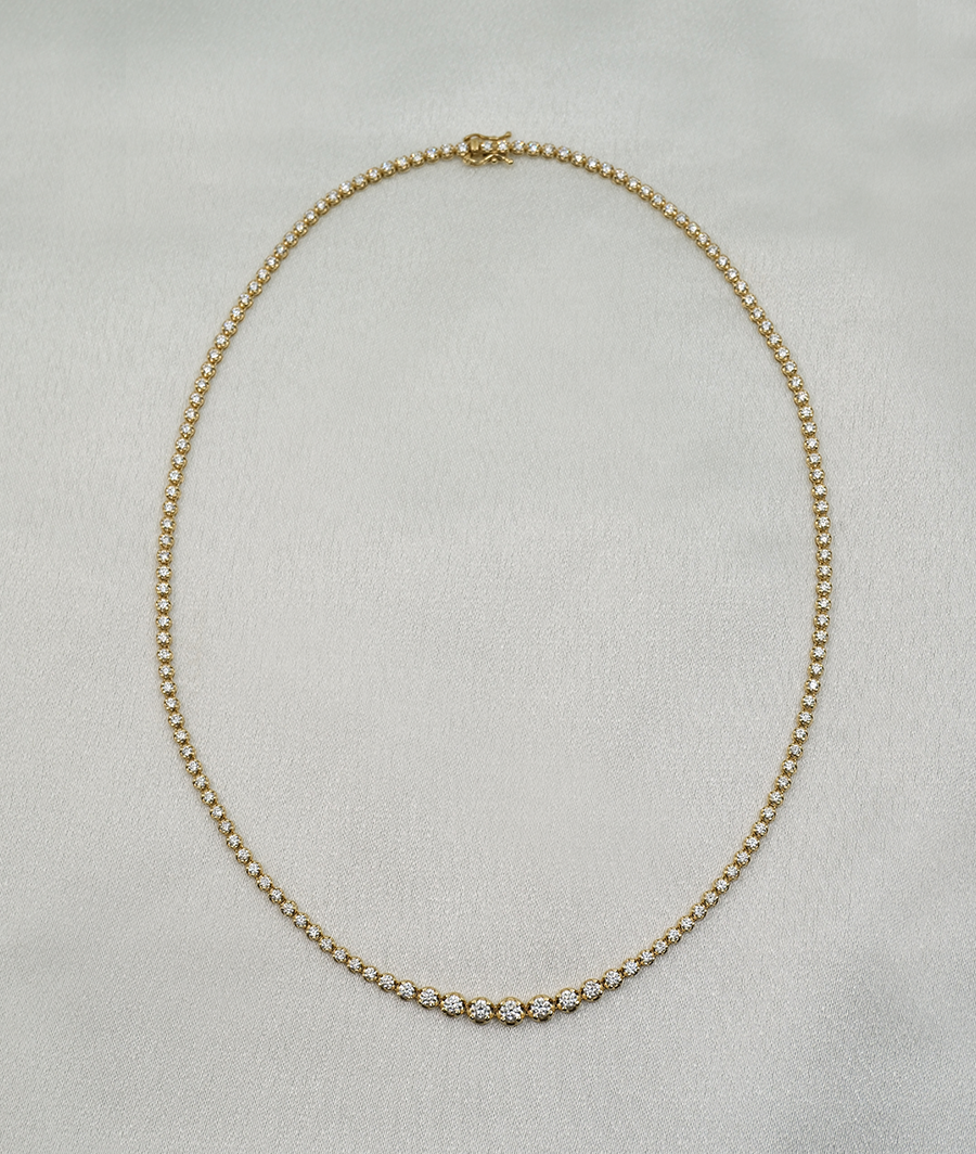 Crown Tennis Necklace