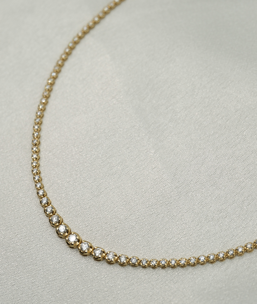 Crown Tennis Necklace