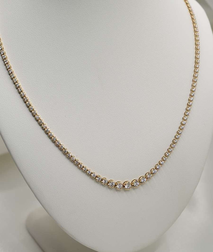 Crown Tennis Necklace