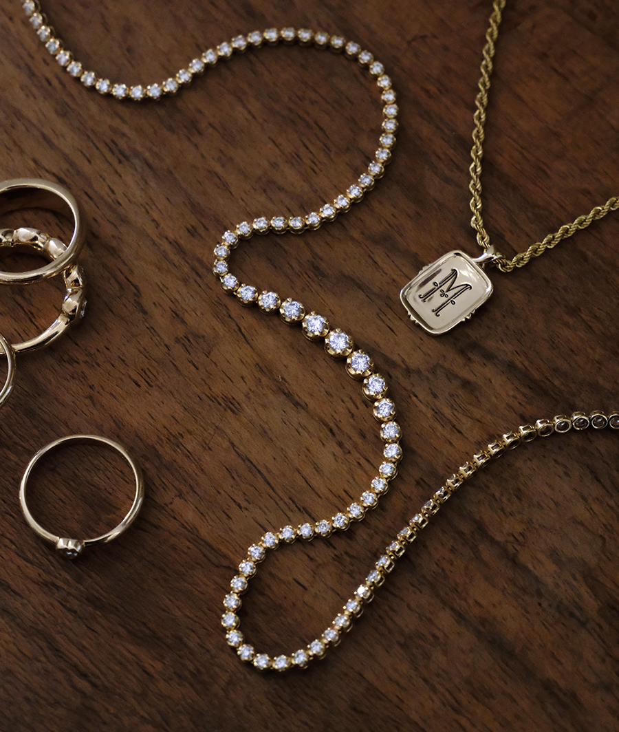 Crown Tennis Necklace