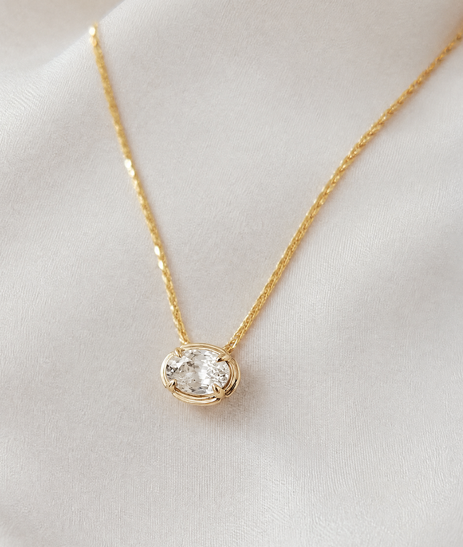Aurora Oval Slider Necklace