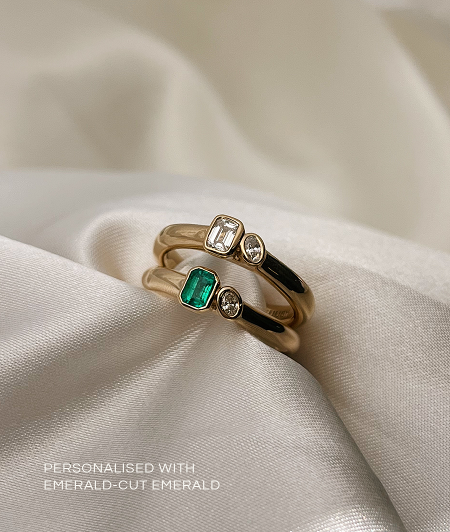 Mini Oval & Emerald Cut Toi et Moi