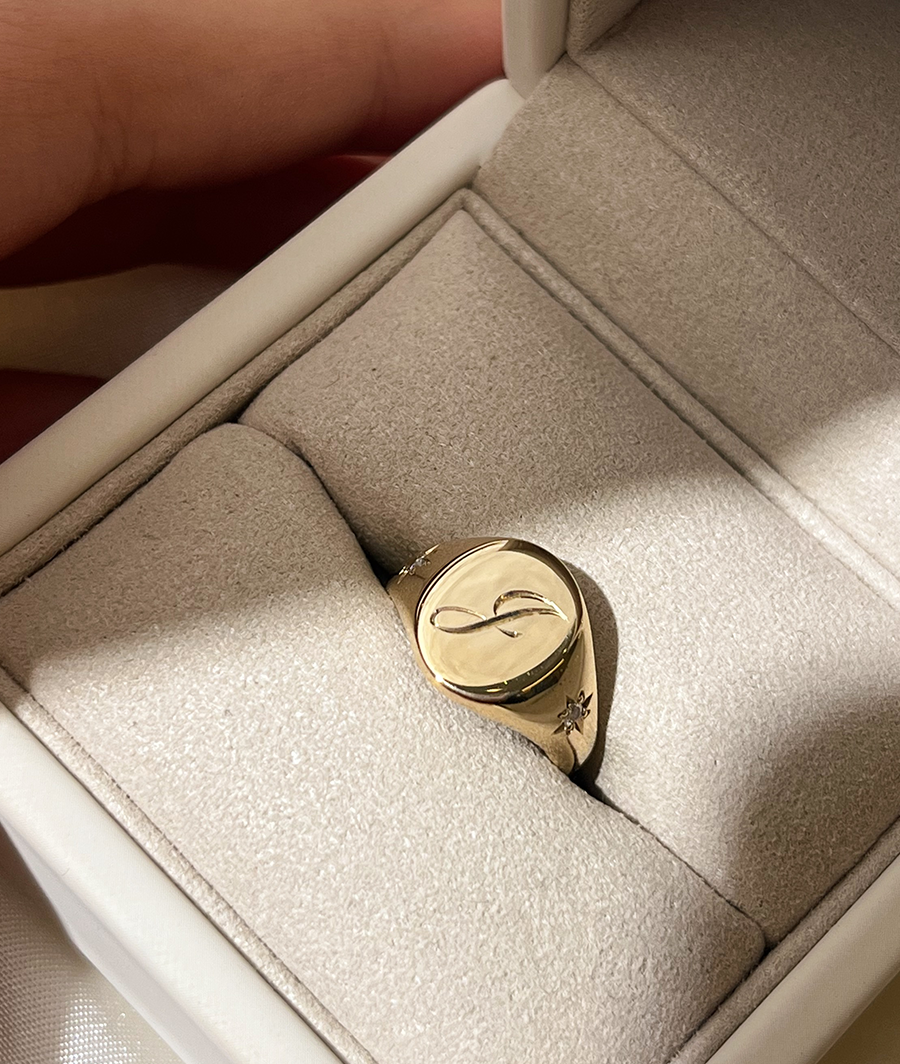 Hand Engraved Classic Small Signet