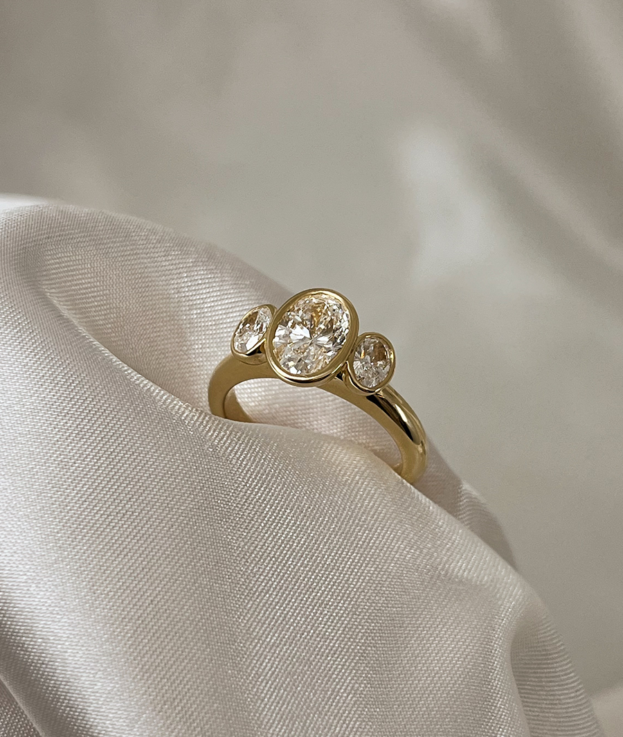 Large Oval Trilogy Ring