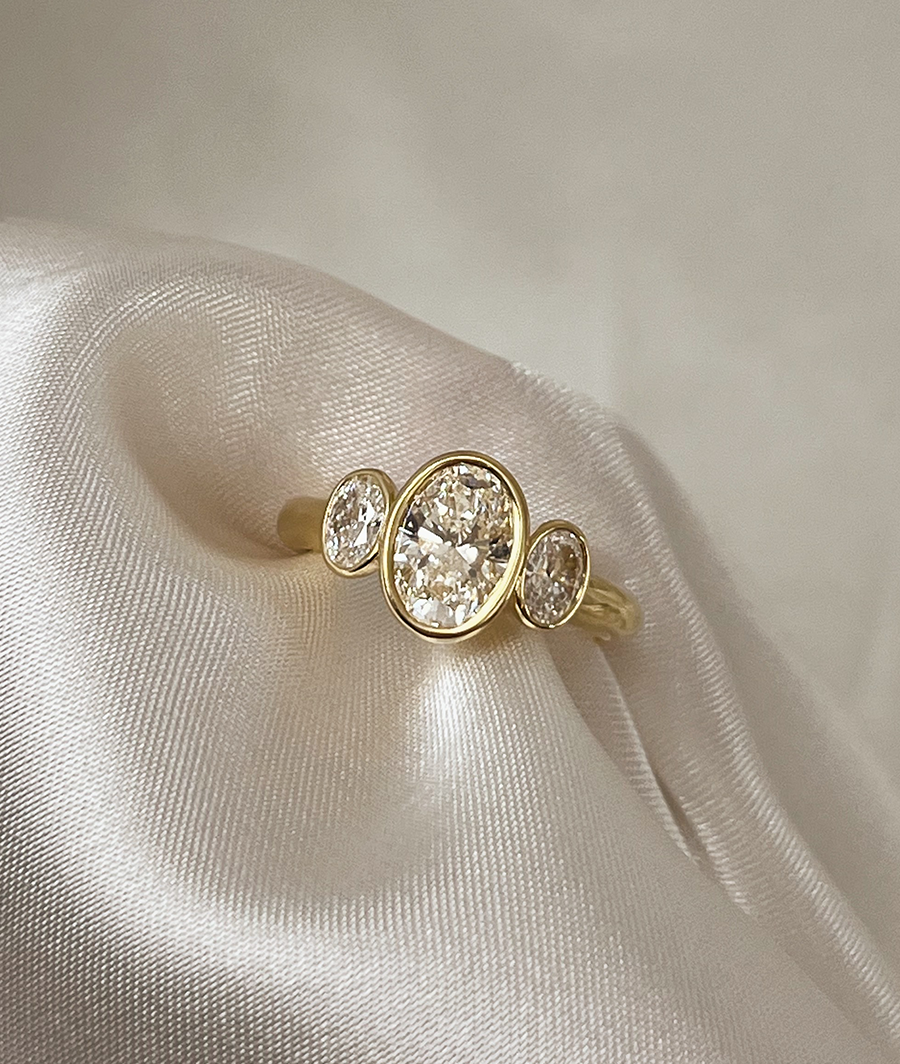 Large Oval Trilogy Ring