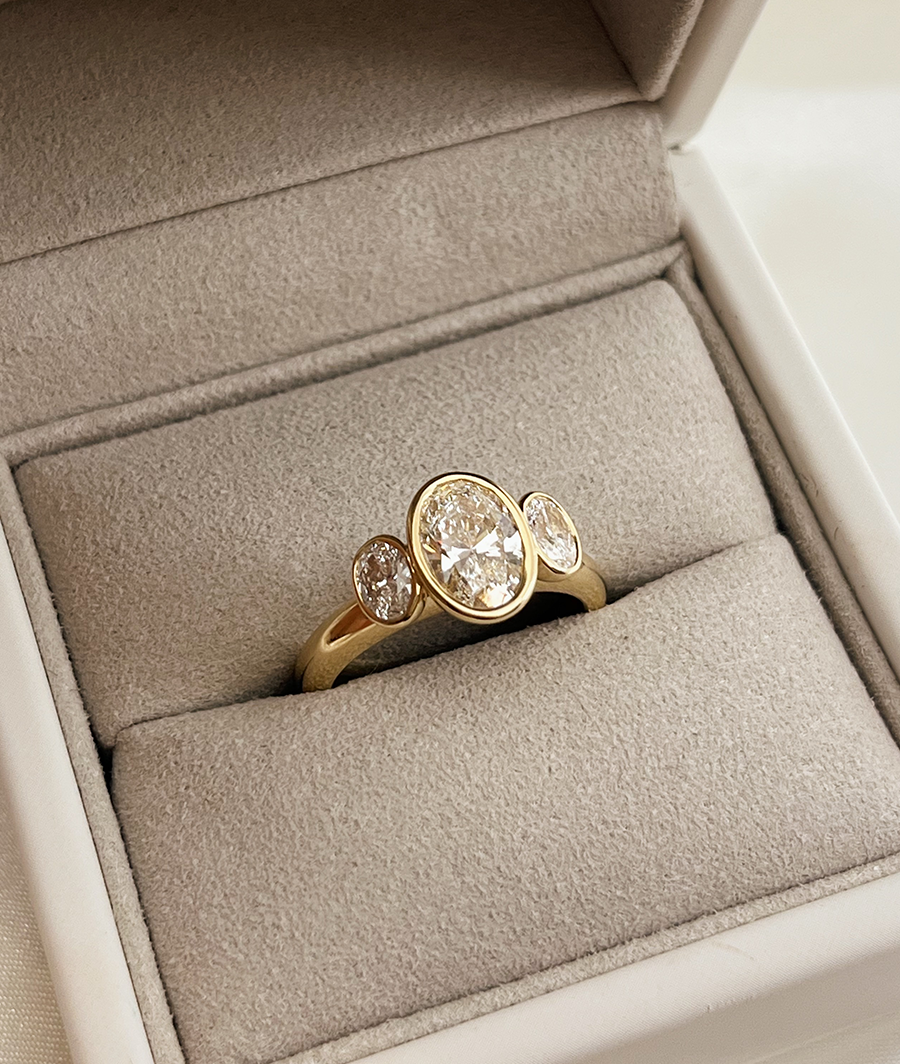 Large Oval Trilogy Ring