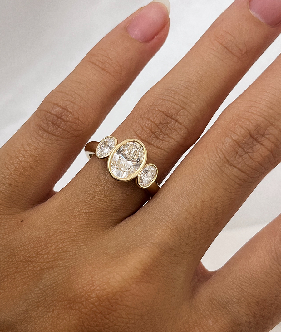 Large Oval Trilogy Ring