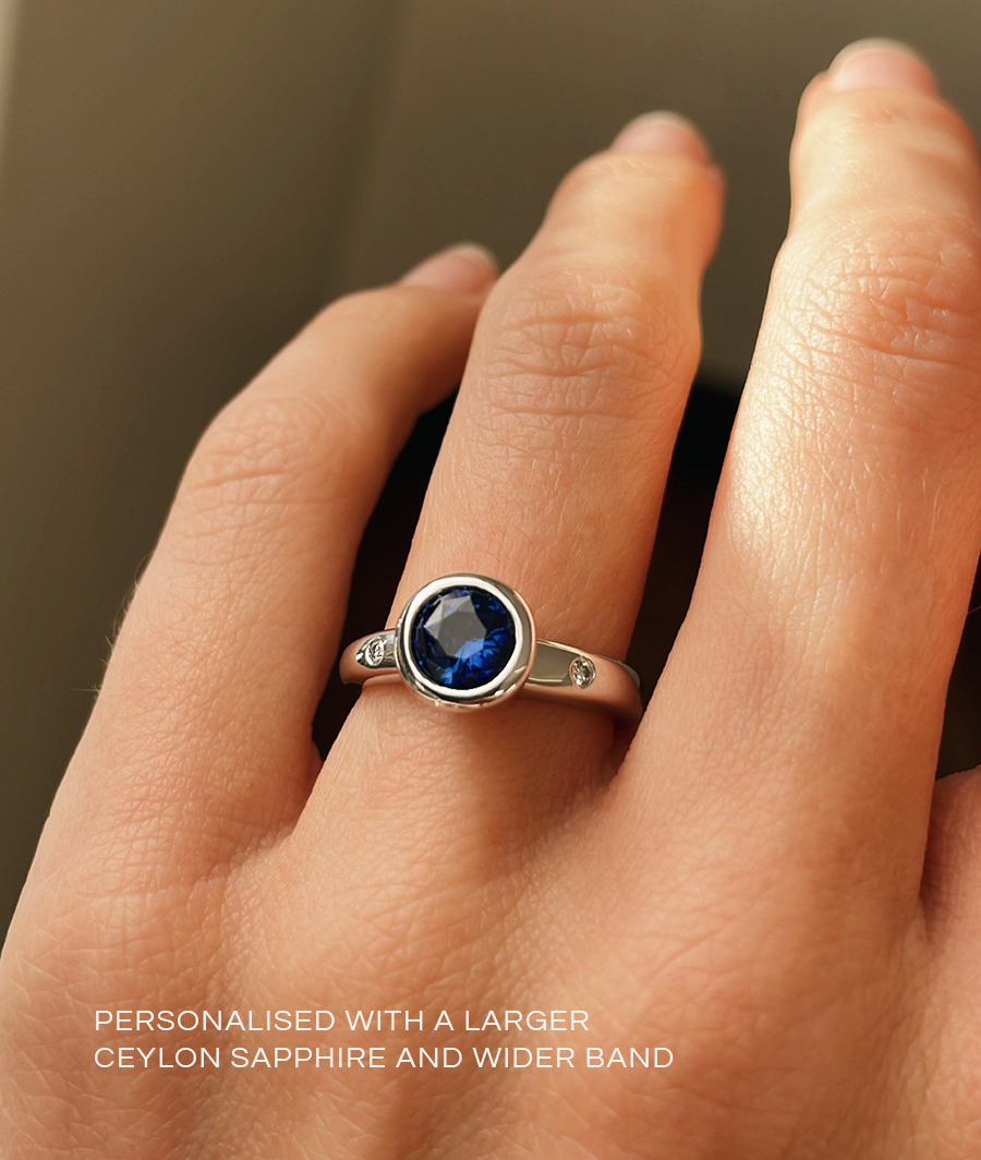 Large Sapphire Solitaire