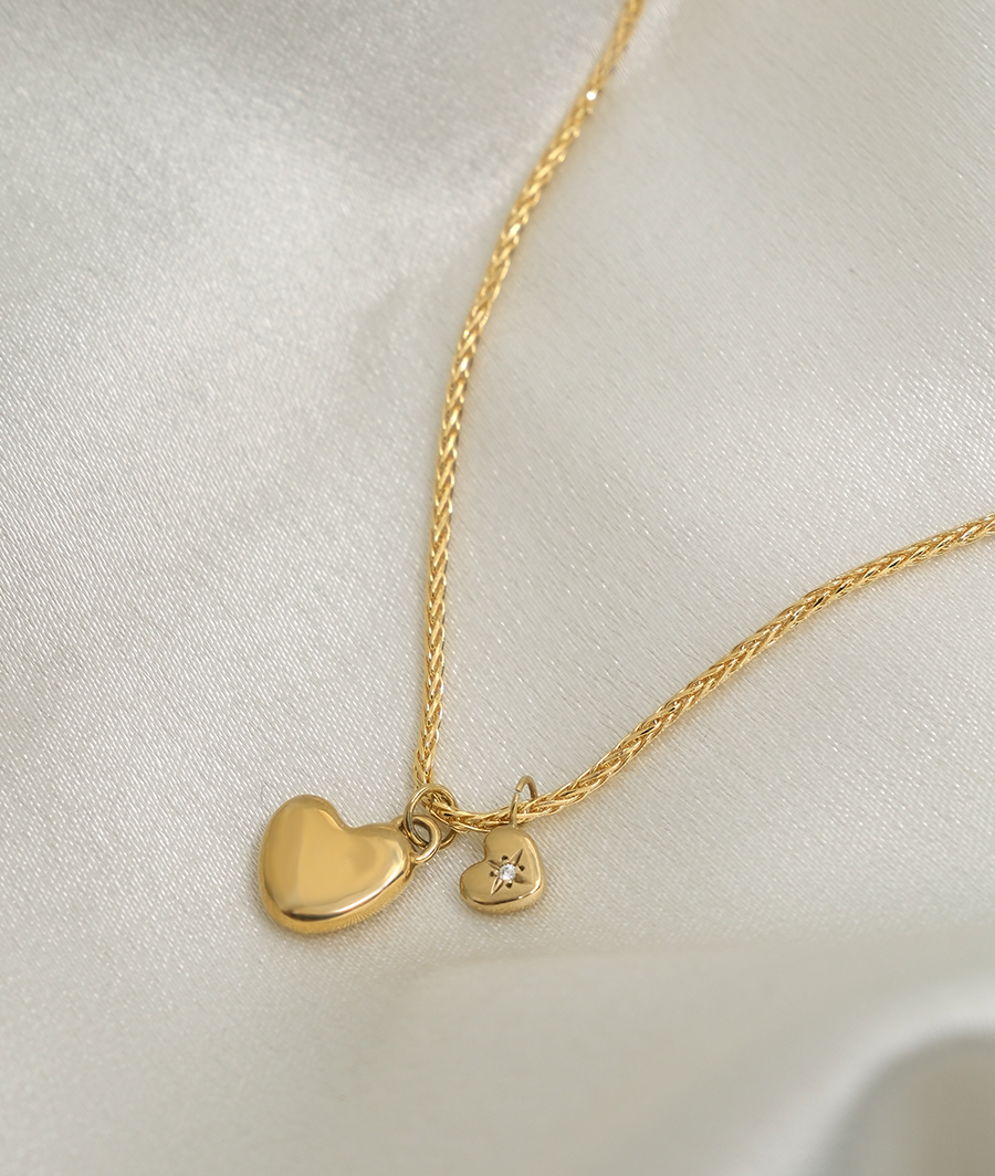 Mama & Baby Heart necklace
