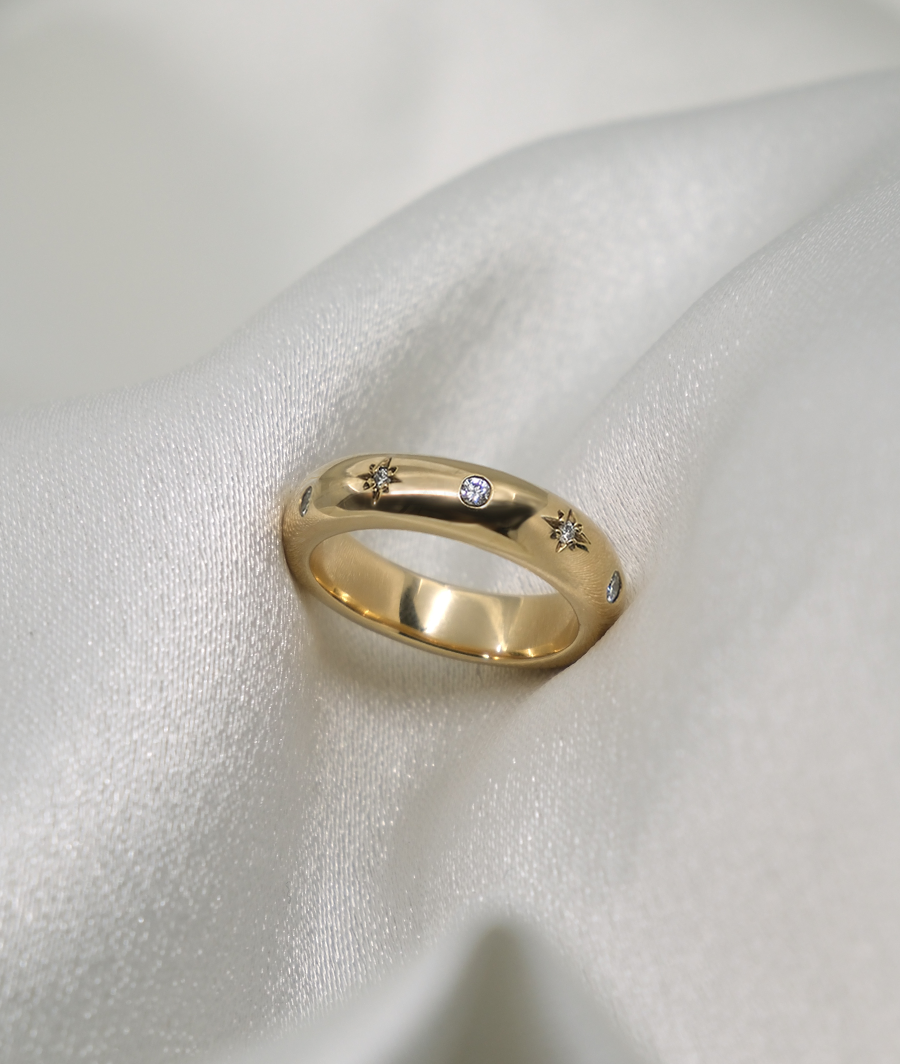 Moon & Stars 5mm Rounded Band