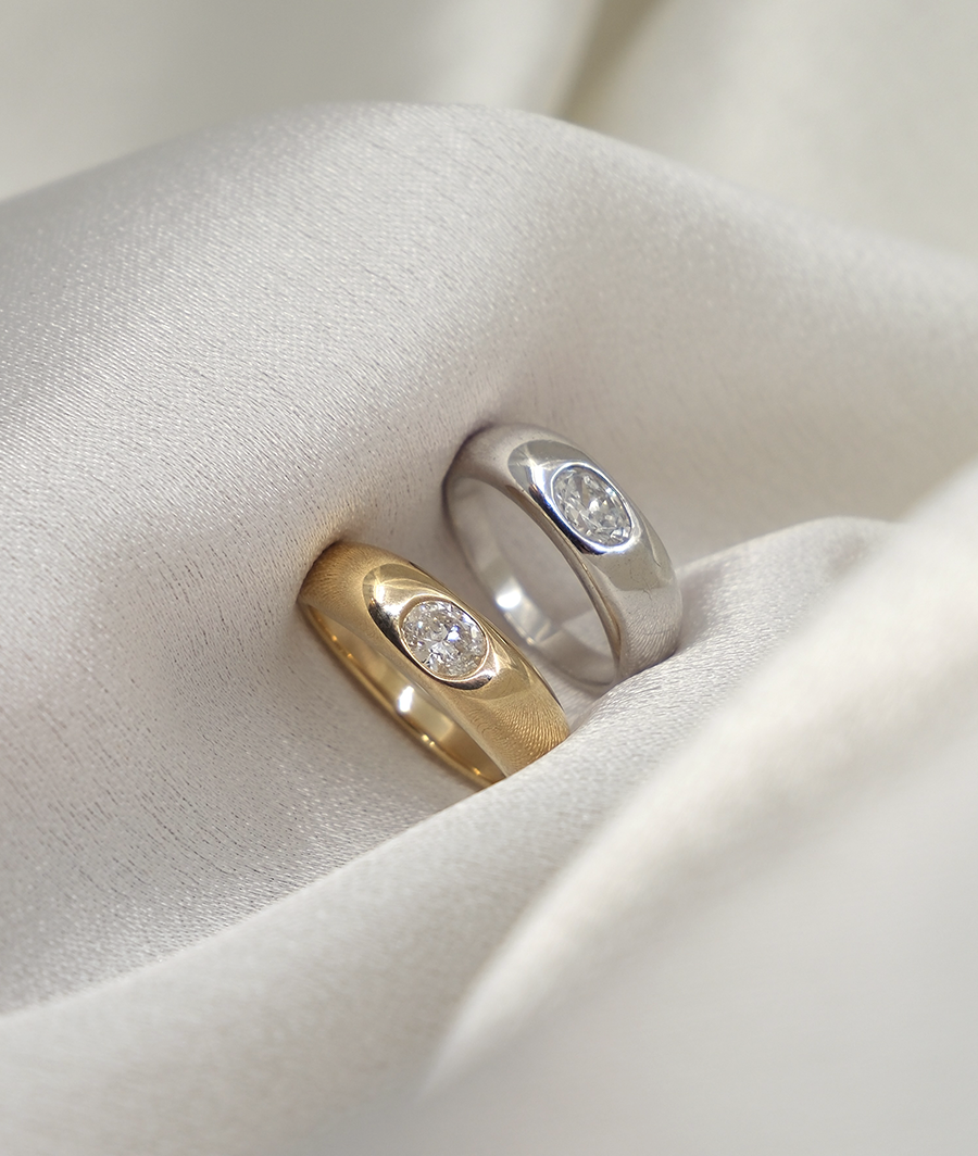 Oval Diamond Wide Organic
