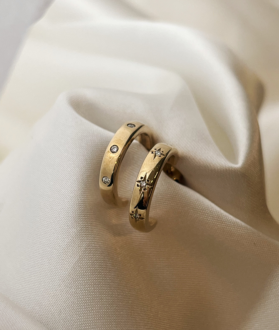 READYMADE Moon & Stars Hoop Earrings