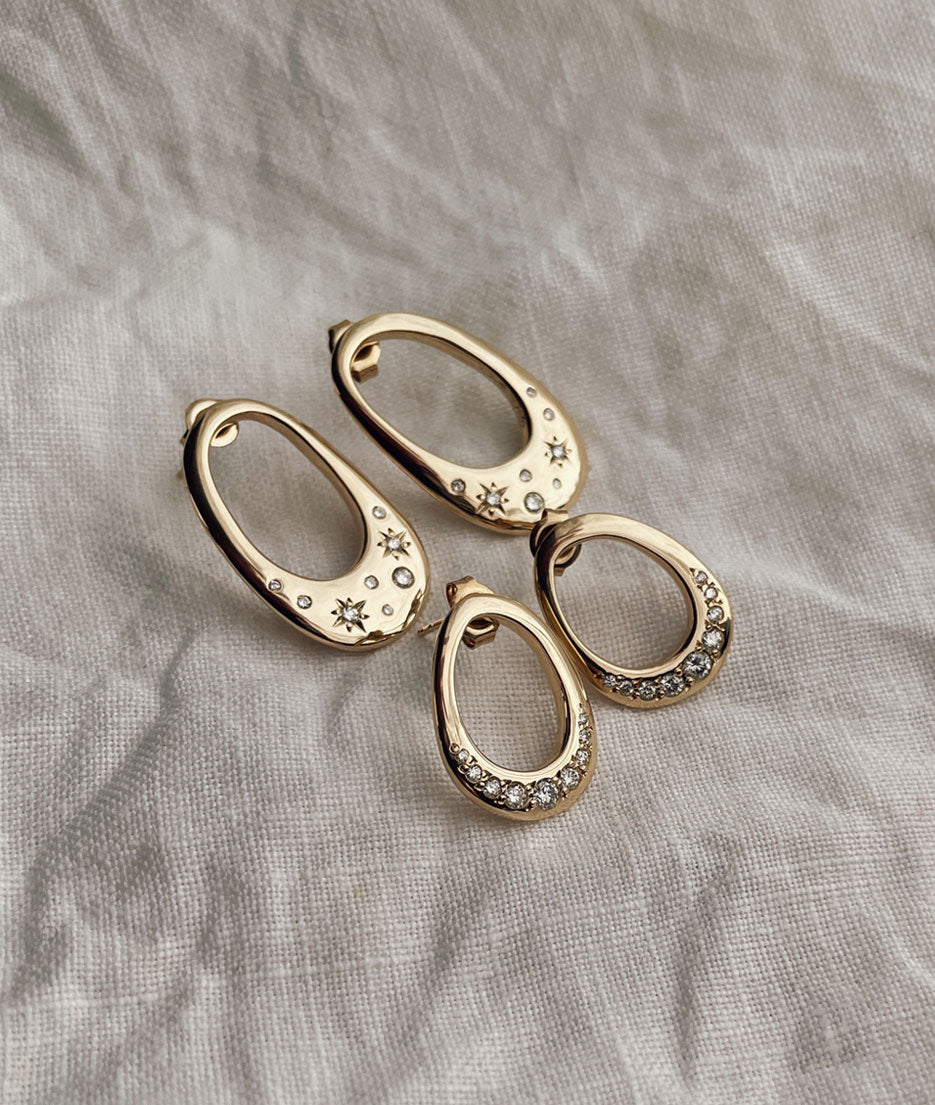 Cosmos Large Organic Earrings