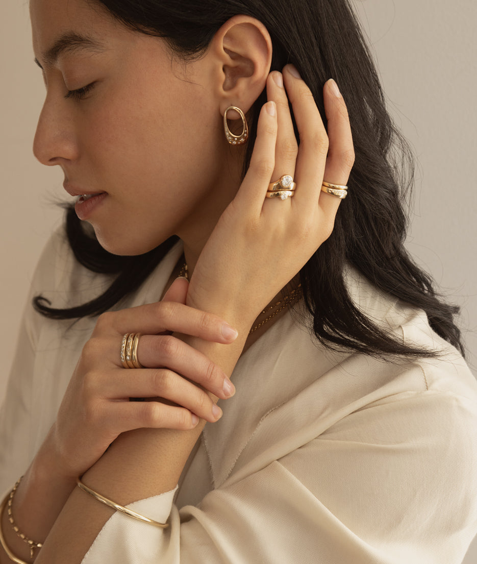 Cosmos Large Organic Earrings