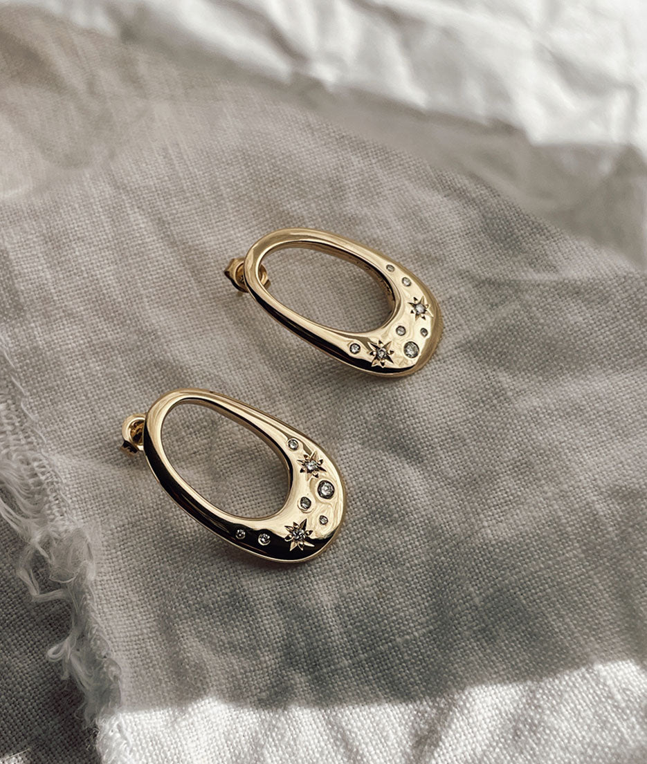 Cosmos Large Organic Earrings