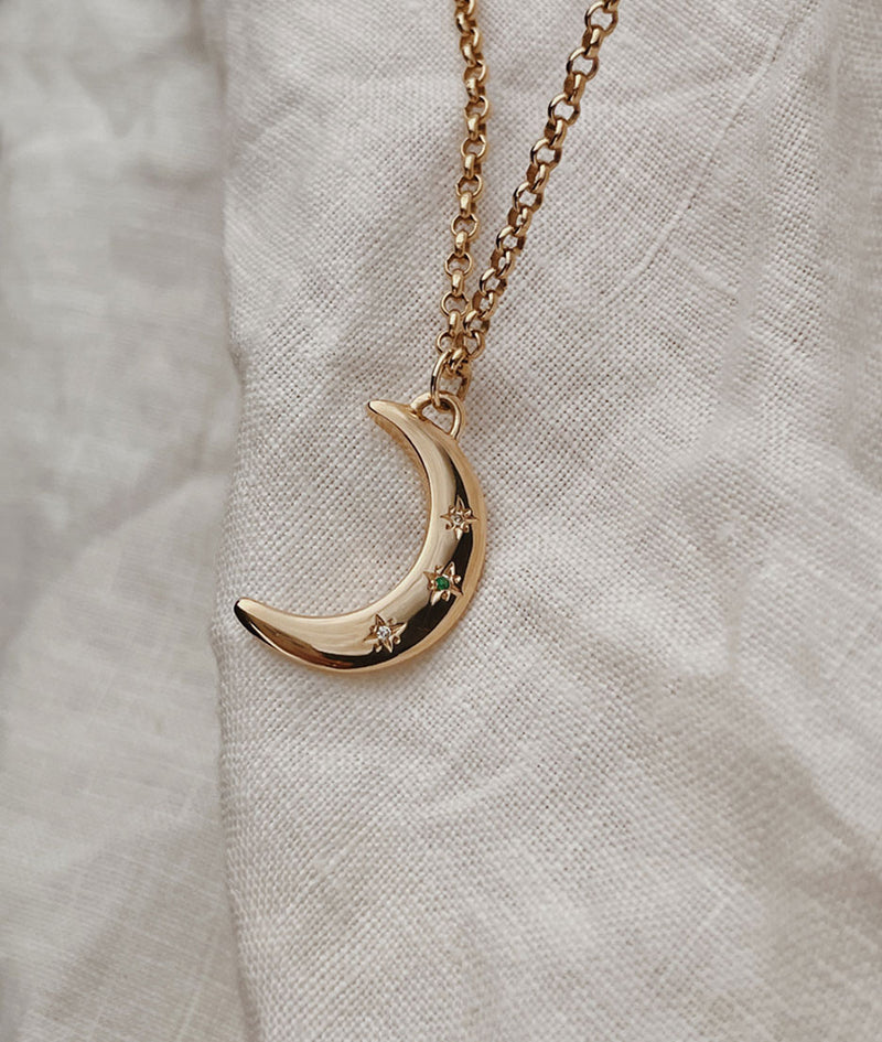 Crescent Moon & Stars necklace