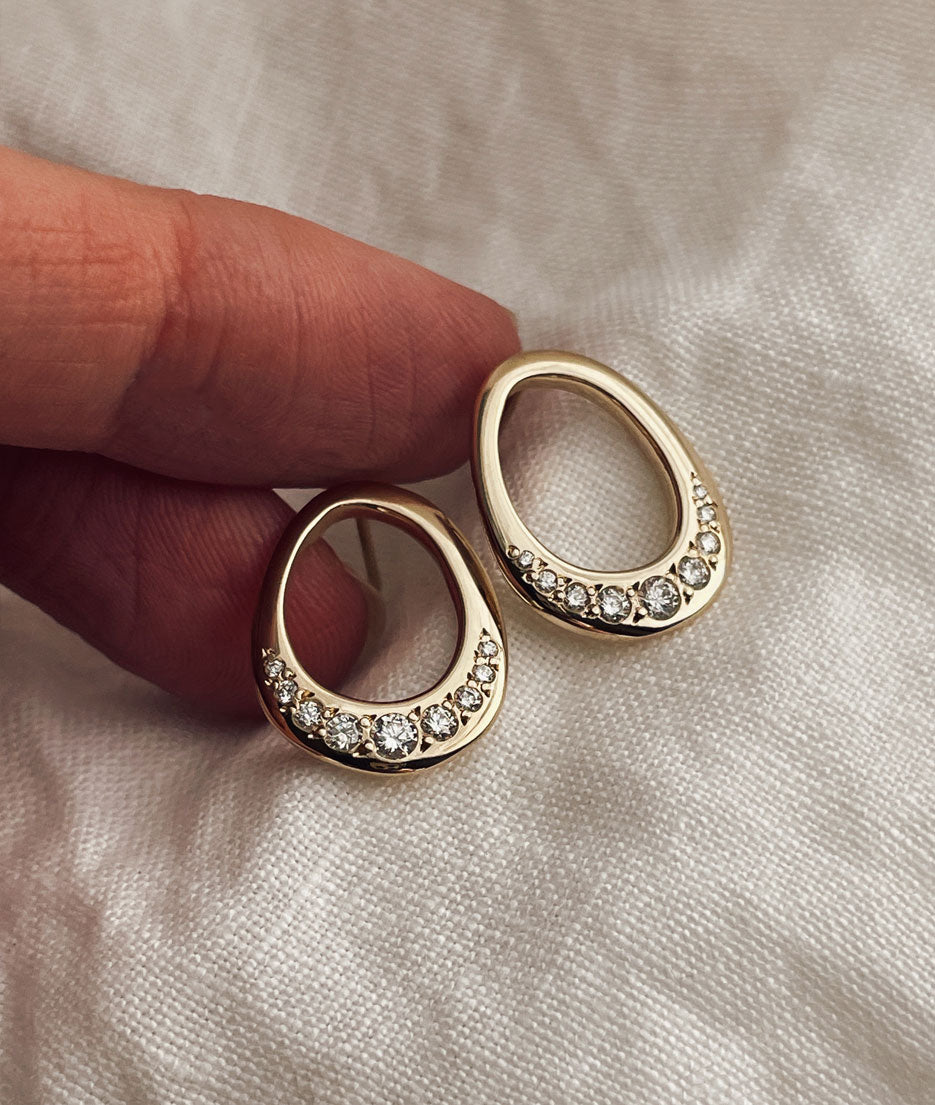 Shimmer Small Organic Earrings