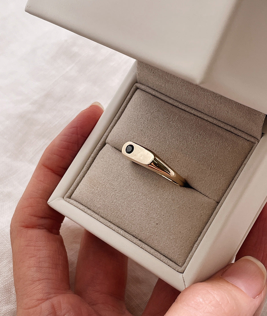 3mm Diamond Oval Signet