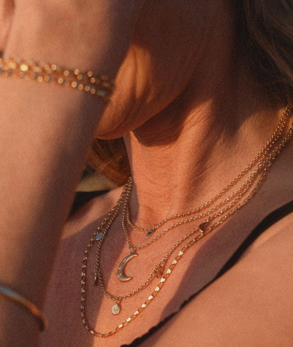 Crescent Moon & Stars necklace