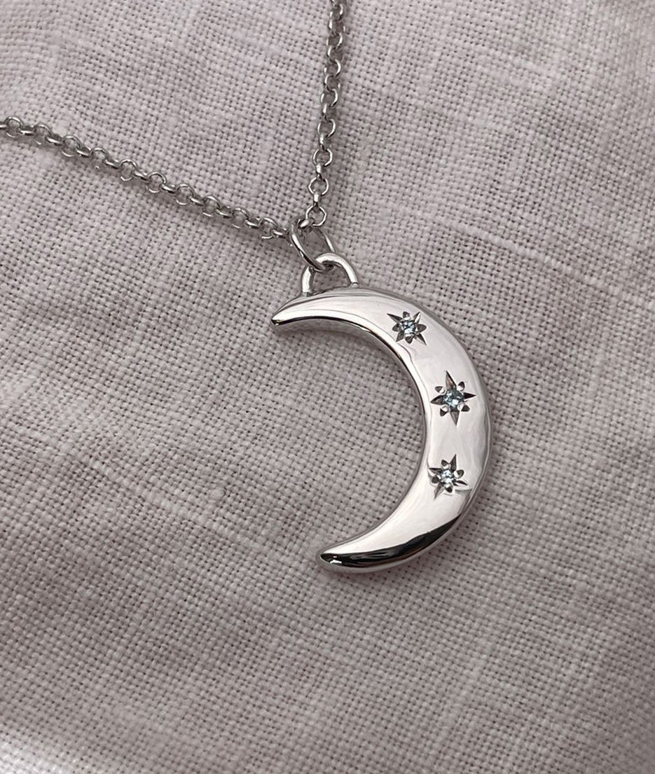 Crescent Moon & Stars necklace