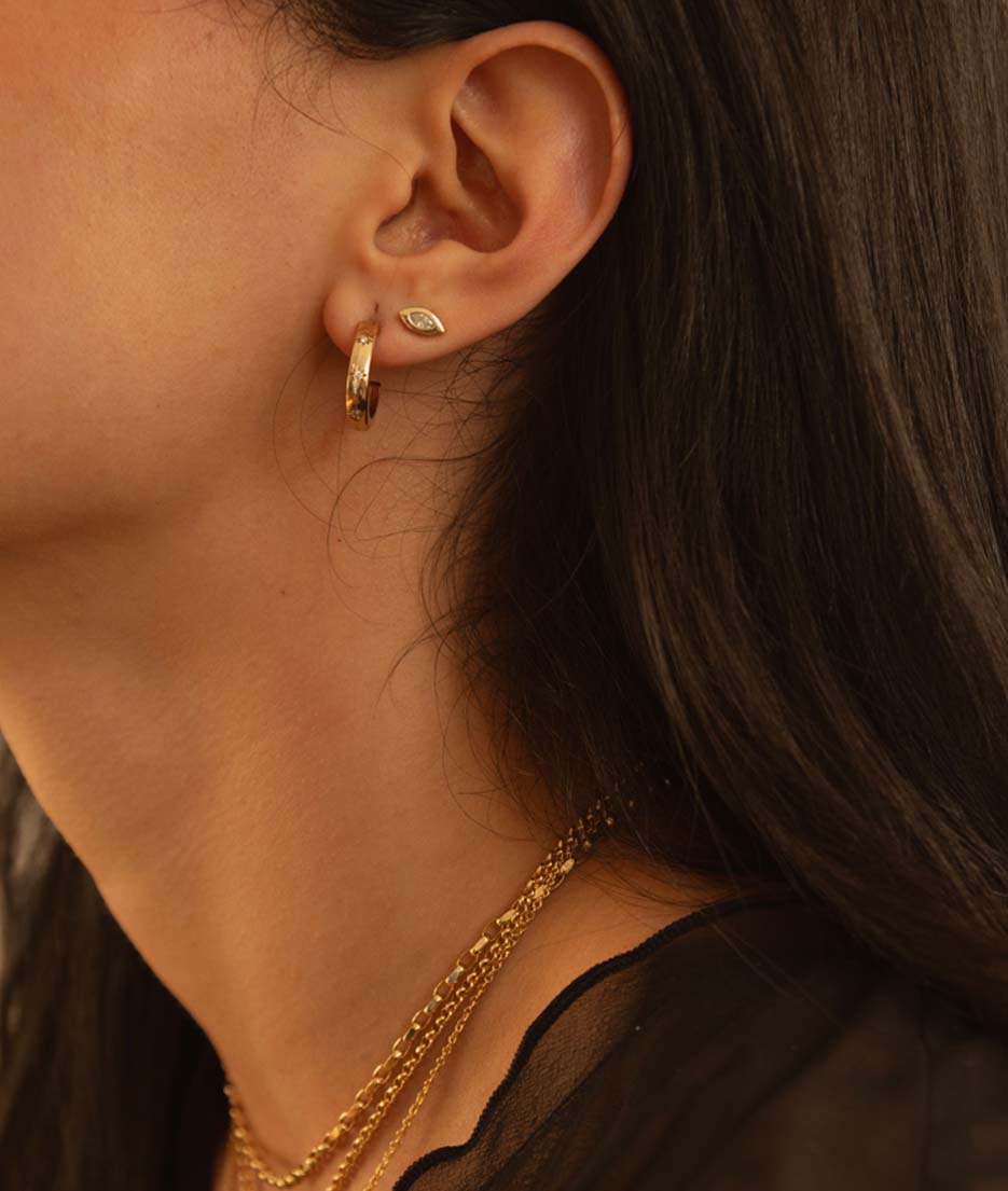 Moon & Stars Hoop Earrings