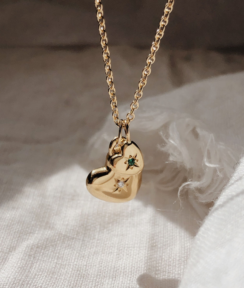 Mama & Baby Heart necklace