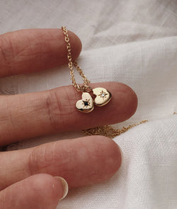 A Set of Tiny Hearts necklace