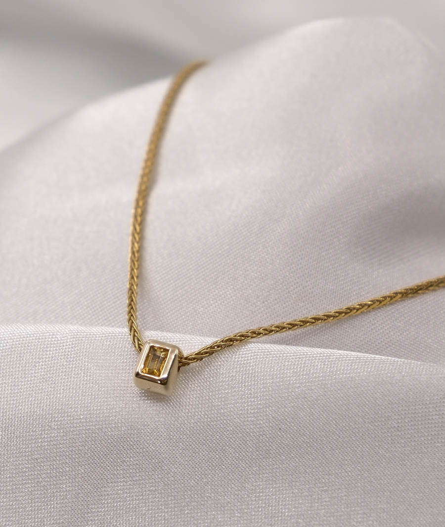 Relique Slider Baguette Necklace