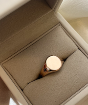 Rose Gold Star-set Small Signet