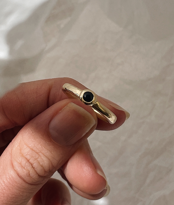 Sapphire Mini Solitaire ring