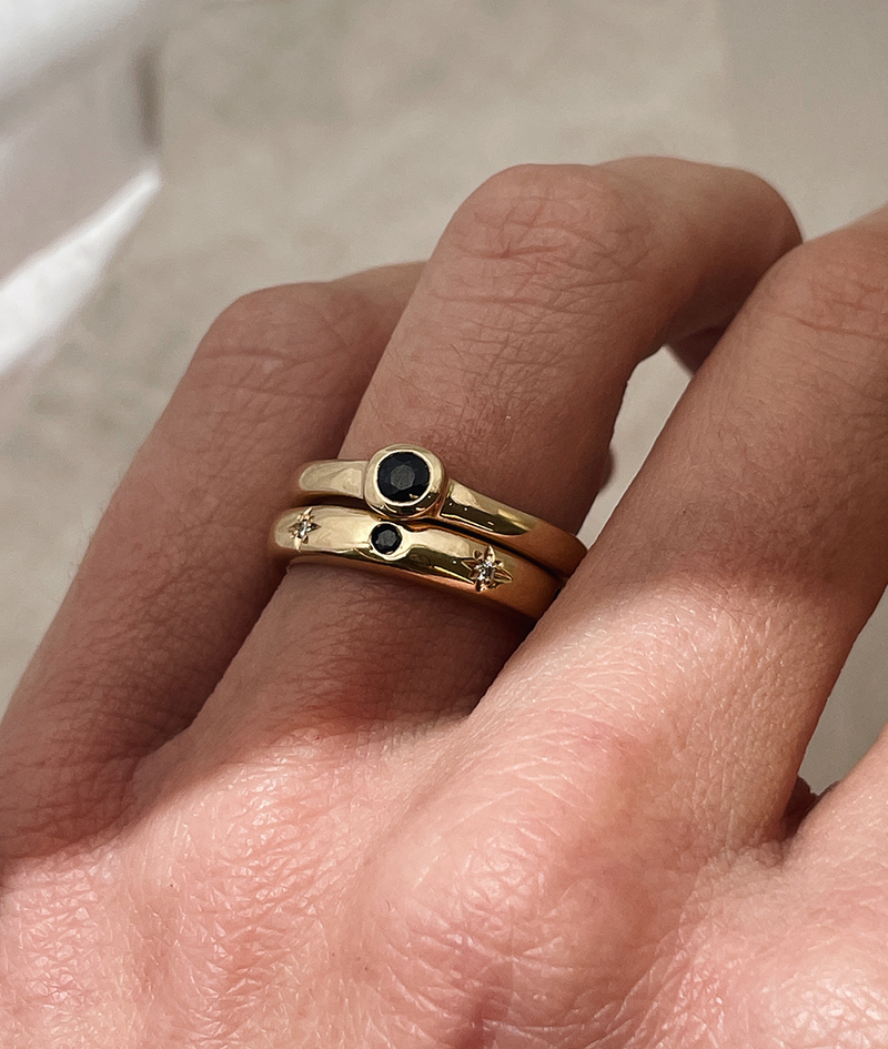 Sapphire Mini Solitaire ring