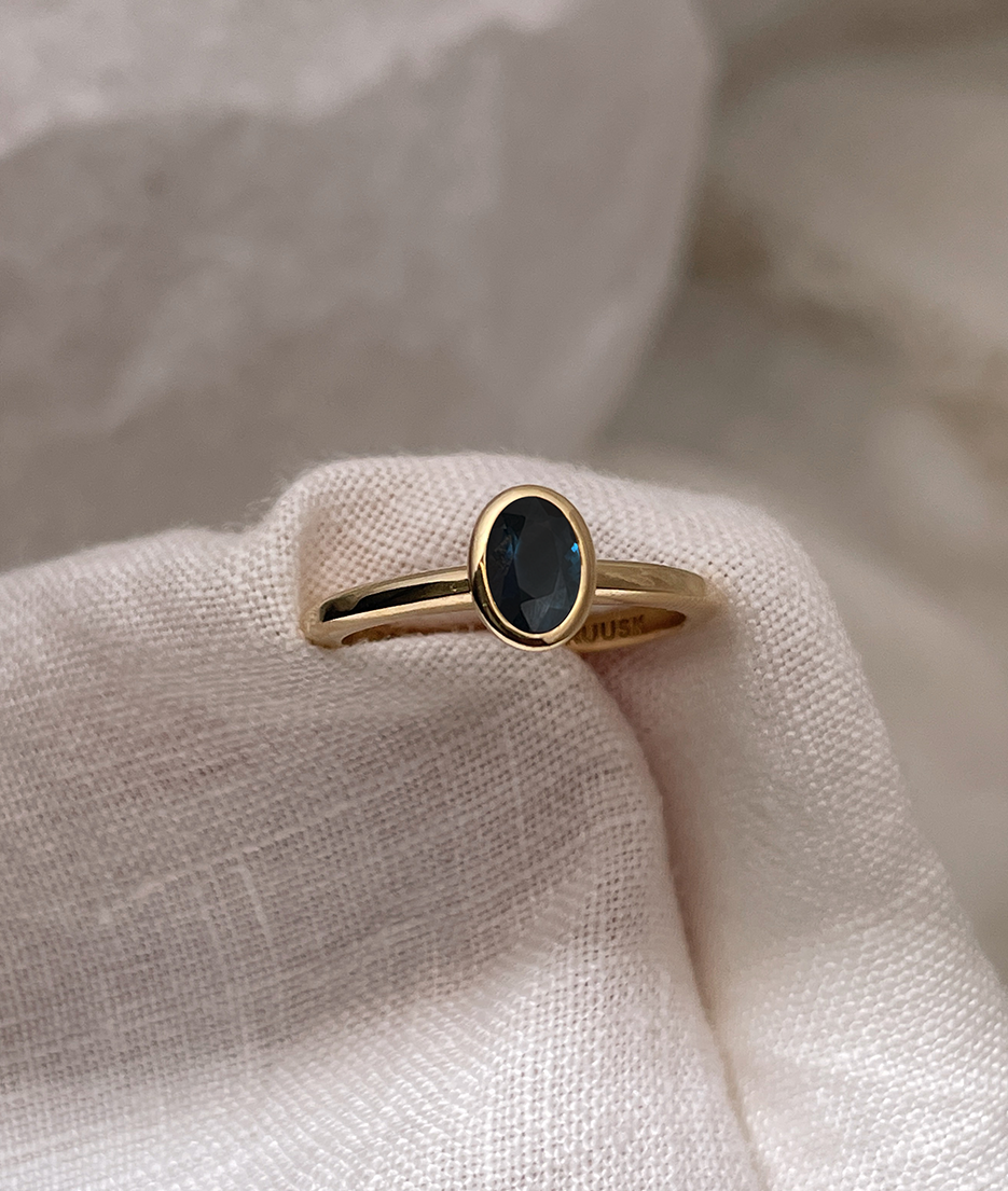 Oval Sapphire Fine Solitaire