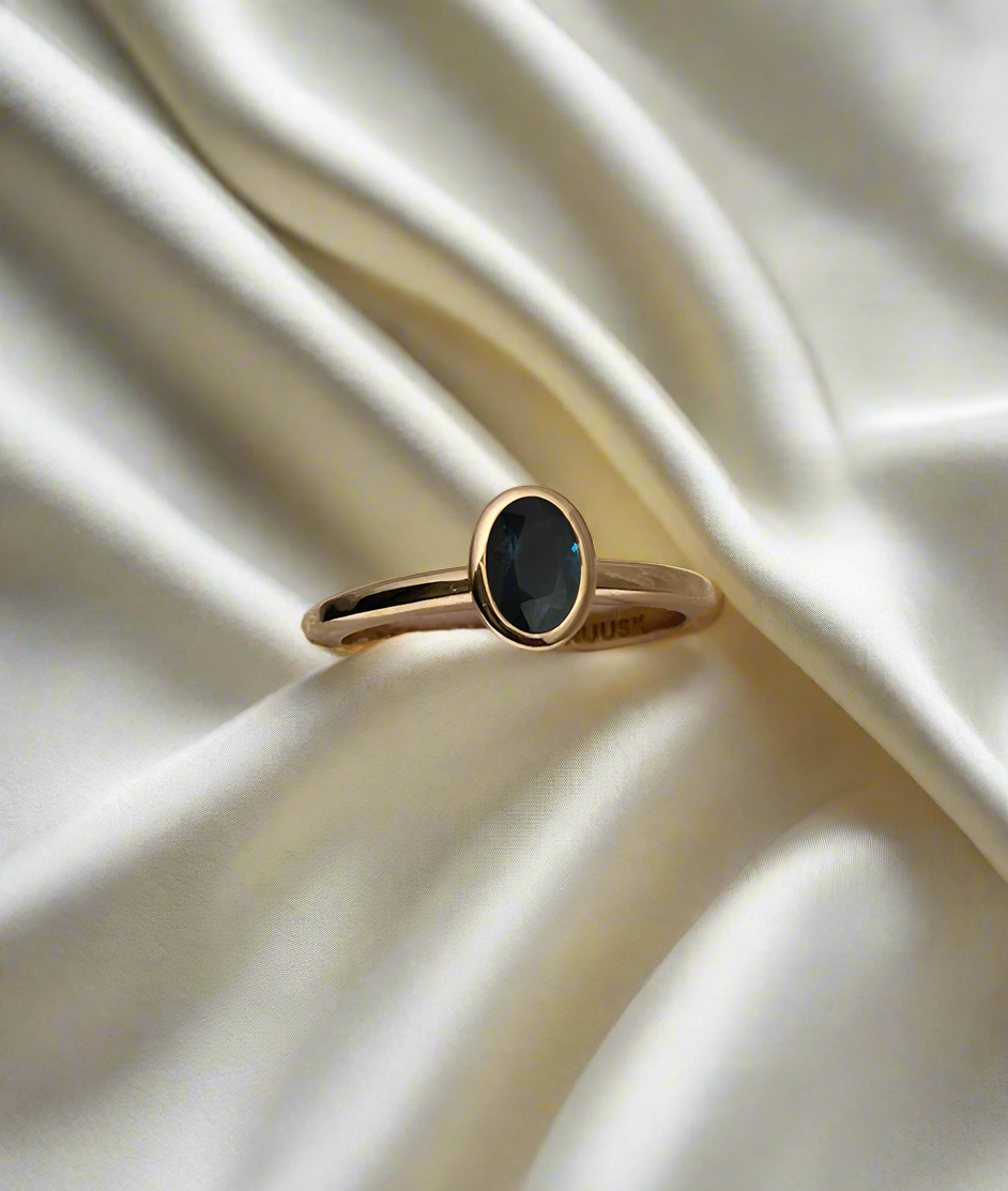 Oval Sapphire Fine Solitaire